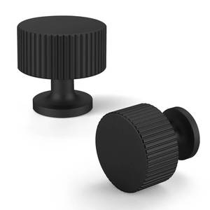 lot 10121 image: FAPUAL 10 Pack Matte Black Cabinet Knobs for Kitchen Cabinets and Dresser Drawers��Round Single Hole Hardware Handles Pulls��Cupboard Drawer Knob