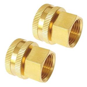 lot 10132 image: Joywayus Brass Swivel Pipe Fitting 34GHT x 34NPT Double Female Thread Garden Hose Threaded to Pipe Threaded Adapter (Pack of 2)