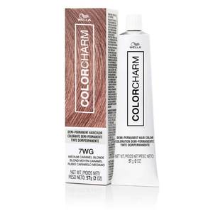 lot 10134 image: COLORCHARM Demi Permanent Hair Color 7WG Medium Caramel Blonde Gloss, Refresh & Tone 2 Fl Oz