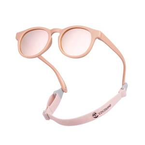 lot 10139 image: COCOSAND Baby Toddler Round Polarized Sunglasses with Adjustable Strap Flexible for Infant Boys Girls Age 0-2 Years Old, Baby Pink with Pink Lens