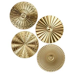 lot 10149 image: Hicarer 4 Pcs 12 Inch Metal Wall Art Decor Sunburst Hanging Metal Artwork Decor Wall Art Decorations for Home Living Room Office Gift for Christmas(Gold)