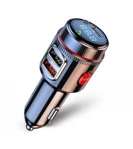 lot 10154 image: LIHAN Bluetooth 5.4 Car FM Transmitter, Wireless AUX Adapter with USB-C PD 30W & QC3.0 18W Dual Fast Charging, HiFi Bass EQ, CVC Hands-Free Calls, SiriGoogle Assistant, 12V24V CarsTrucksVans