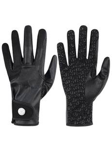 lot 10155 image: Harrison Howard Riding Gloves Equestrian Women All-Season PU Leather Horse Riding Gloves Horseback Non-Slip Silicone Palm Black S