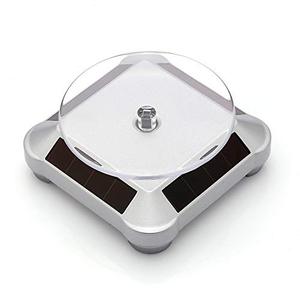 lot 10161 image: Solar Turntable 360° Rotating Stand, Double Used Rotating Display for UV Resin Curing Light LCDSLADLP 3D Printer Solar Power Jewelry Spinner Watch Hobby Collection Shelf