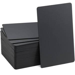 lot 10163 image: Thick Black Aluminum Metal Business Cards Anodized Aluminum 86 X 54 X 0.8mm 50 pcs