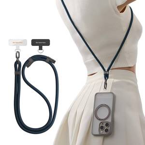 lot 10170 image: TORRAS Phone Lanyard Crossbody with 2 Phone Tabs, Adjustable Anti Theft Strap for All Cellphone, Premium Metal Buckles, Skin-Friendly, Universal Cellphone Neck lanyard for Travel Essentials, Deep Blue