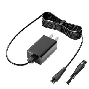 lot 10180 image: VHBW Power Cord for Skull Shaver, Charger for Pitbull Gold ProSilver ProPlatinumPalm Beast Trimmer, Replacement AC Power Adapter, 5.9ft, Silver