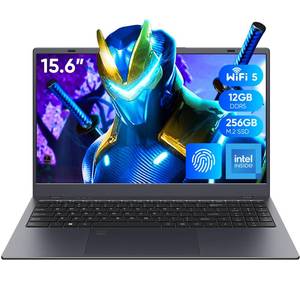 Coolby 15.6inch Laptop, 12GB RAM/256GB SSD, 1920x1080 IPS Display, Intel N95(Beats N5095) Quad Core Laptop Computer, Support Fingerprint, WiFi is 5, BT (Working) Mousepad DOES NOT Work Needs Plug In Mouse