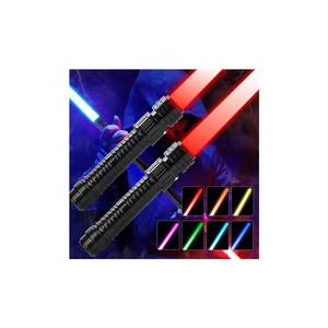 lot 11548 image: Light Up Swords Saber for Kids,2 pack 7 colors Expandable Light Swords Toys with FX Sound(Motion Sensitive) and Realistic Handle,Halloween Dress Up Parties, Xmas Present, Galaxy Fighters and Warriors