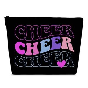 lot 12290 image: Ythuil Cheer Makeup Bag, Cheerleaders Gifts Cosmetic Bags, Cheer Gifts For Team Party Favors, Travel Pouch For Teen Girls Women, Teammates Accessories