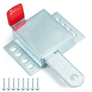 lot 12305 image: YCAIGKG Heavy Duty Garage Door Lock, Upgrade Galvanized Steel Garage Door Locking Slide Latch for Most Garage Doors, with Self-Tapping Screws and Red PVC Cover, Essential Garage Door Lock Kit