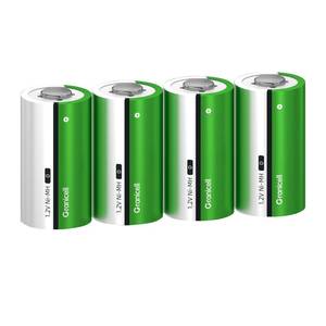 lot 12321 image: Granicell 4 Pack 10000mAh Rechargeable D Batteries, 1300 Cycles NiMH D Cell Batteries, Pre-Charged with Solar, Low Self-Discharge, Safe for Flashlights, Toys, Clocks, Emergency Devices