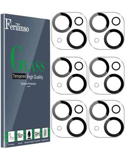 lot 12328 image: Ferilinso for iPhone 14 iPhone 15 iPhone 14 Plus iPhone 15 Plus Camera Lens Protector for iPhone 13 13 Mini Lens Screen Protector Accessories Cover 9H Protection Case Friendly 6 Pack