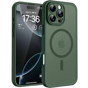 lot 12330 image: TOCOL Magnetic for 16 Pro Alpine Green Case, Upgraded Full Camera Protection, Compatible with Magsafe, Drop Protection, Translucent Matte Back Bumper for iPhone 16 Pro 6.3-Inch (Alpine Green)