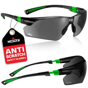 lot 12343 image: NoCry Safety Sunglasses with Green Tinted Wraparound Lenses Tinted Safety Glasses for Men and Women with Adjustable Arms & No-Slip Grips Work Glasses with UV 400 Protection ANSI Z87.1 Rated