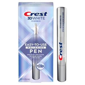 lot 12344 image: Crest 3DWhite Teeth Whitening Pen �� Easy to Use, Erases Surface Stains �� Up to 75 Uses per Pen �� Convenient, On-The-Go Teeth Whitening Solution