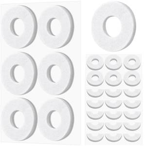 lot 12345 image: Nuanchu 36 Pcs Callus Cushions Callus Pads for Bottom of Foot Round Corn Cushions Pads for Feet Soft Adhesive Felt Corn for Ball and Side of Foot, Pain Relief from Shoe