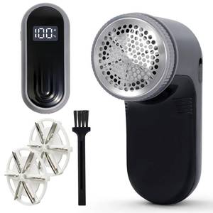 lot 12378 image: Killrose Fabric Shaver  Lint Remover with Digital Display, 6-Leaf Blade Electric Lint Shaver for Clothes, Sweaters, Furniture - 9000 RPM USB-C Rechargeable, Safe for All Fabrics (Turns On)