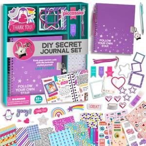 lot 15129 image: Piccassio DIY Journal Kit for Girls Ages 10 �� Complete Scrapbooking & Journaling Craft Set with Stationery, Stickers, & Art Supplies �� Creative Teens Craft Kit
