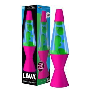lot 15171 image: Lava The Original Lamp - 14.5 Neon Pink - Classic Liquid Motion Lamp - GreenYellow and Blue Liquid - Item #2383 (Amazon Exclusive)