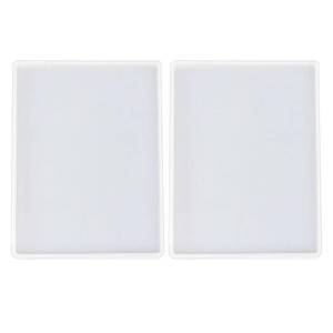 lot 16014 image: SXYYDSG 2pcs 7x5 inch Resin Tray Molds, Rectangle Silicone Molds, Flat Concrete Molds Resin Epoxy Silicone Board Molds for Resin Epoxy DIY, White