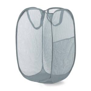 lot 16031 image: LXLOVESM Pop Up Laundry Hamper, Mesh Laundry Basket Collapsible, Foldable Hamper for Travel and Storage (Grey)