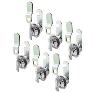 lot 16061 image: Bonsicoky 6 Pcs 58 Inch Thumb Operated Offset Cabinet Cam Lock, Keyless Compartment Lock Latch for Cabinet Mailbox Drawer RV Compartment Door, Suitable Maximum Door Thickness 58 (16 mm)