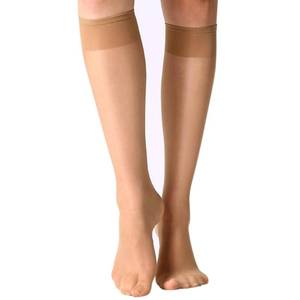 lot 16067 image: MANZI 12 Pairs Ladys Sheer Knee High Stockings, 12 Pairs Natural