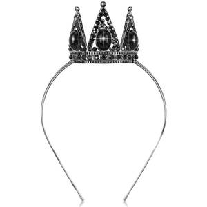 lot 16072 image: Velscrun Black Crystal Tiara Headband, Crowns for Women, Princess Girls Tiaras, Halloween Queen Crown Princess Quinceanera Headpieces for Birthday Prom Bride Wedding Pageant Party Hair Band