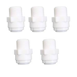 lot 16090 image: YZM Tube Quick Connector fittings Water Purifiers Filters Reverse Osmosis Systems accessories set of 5 (straight,38 Male x 38 OD tube)
