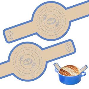 lot 16130 image: Silicone Bread Sling for Dutch Oven, Silicone Sourdough Baking Sling Non-Stick & Easy Transfer, Sourdough Mat for Bread Baking Supplies - 2PCS