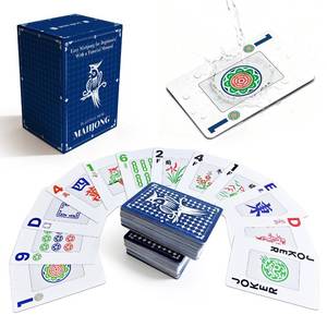 lot 16131 image: JIHUIJOY 166-Pcs Mahjong Playing Cards - Waterproof & Non-Slip PVC Material, Large Font for Easy Reading, Durable & Portable, Ideal for Beginners & Elderly, Perfect for Travel, Camping,Family Games