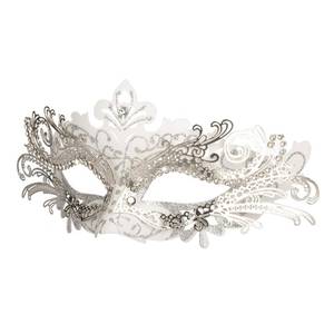 lot 16484 image: Hoshin Masquerade Mask, Mardi Gras Deecorations Venetian Masks for Womens (White)