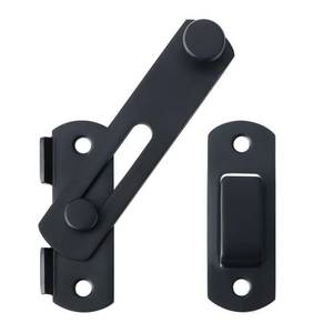 lot 16489 image: Alise 4 inch Flip Latch Gate Latches, Safety Door Lock for Barn Wood Fence Sliding French Doors,Heavy Duty SUS304 Stainless Steel Gate Hardware Matte Black MS9500-B
