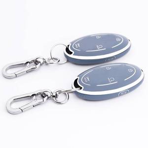 lot 16490 image: PADITURAL 5-Button Key Fob Cover for Hyundai 2024-2025 Tucson Elantra Santa Fe Kona Sonata IONIQ, Protective Case with Anti-Loss Keychain, Blue
