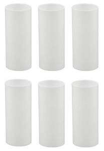 lot 16498 image: Creative Hobbies Set of 6, 3 Inch Tall White Plastic Candle Covers Sleeves Chandelier Socket Covers Standard (Medium) Base