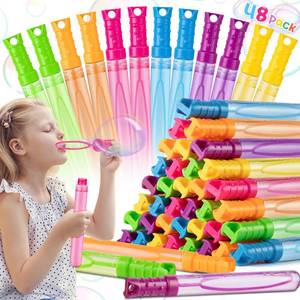 lot 17230 image: 48 Pack Big Bubble Wands Bulk in 6 Colors,Ideal for Easter, Summer, Halloween, Valentine, Classroom Prizes