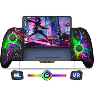 lot 17241 image: NinABXY Hall Effect Joystick Switch-Controller for Nintendo SwitchOLED,One-Piece-Joypad Replacement for Wireless Switch Controller - Lightning Pattern, Christmas Presents for FamilyFriends