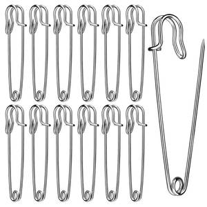 lot 18344 image: Ftyiwu Large Safety Pins, 15 Pack Heavy Duty Safety Pins 3 Inch, Stainless Steel Safety Pin for Clothes, Blankets, Laundry, Leather Canvas, DIY Crafts
