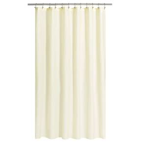 lot 18346 image: N&Y HOME Fabric Shower Curtain or Liner Extra Long 72 x 84 Inches - Hotel Quality, Machine Washable, Water Repellent - Sand, 72x84