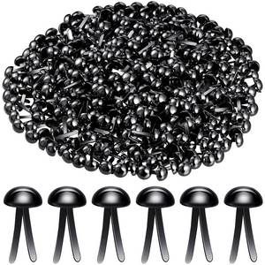 lot 18384 image: Hotop 500 Pcs Brads for Paper Crafts Metal Round Brass Paper Fasteners for Craft Art Crafting School DIY Supplies(0.3 x 0.6 Inch,Black)