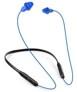 lot 18398 image: HomeSpot Noise Reduction Wireless Neckband Headphones with Qualcomm aptX HD, 27dB NRR, CVC Noise Cancelling Mic & Controls and 20H Playtime for Work Safety OSHA Compliant (Blue with Blue)
