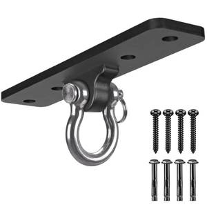 lot 18400 image: Dolibest Ceiling Mount Swing Hanger Heavy Duty Swing Set Hook for Porch Swing Hammock Chair Yoga Silk Suspension Straps Gymnastic Ring, Wall Anchor for Resistance Bands (900LB)
