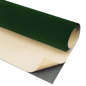 lot 19875 image: HellooColor 17W x 118L Velvet Fabric Liner, Green, Solid, Waterproof, Jewelry Drawer, Cabinet, Dresser
