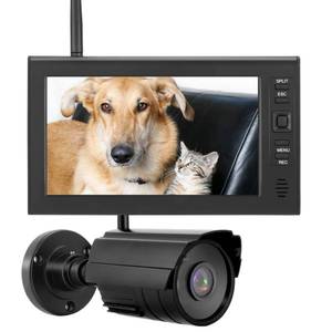 lot 19897 image: Outdoor Security Camera, Home Security Surveillance Camera, IR Night Vision, Motion Detection and Remote View with 4CH Surveillance Monitor System Display and TF Card