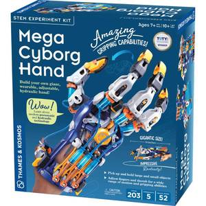 lot 19915 image: Thames & Kosmos Mega Cyborg Hand STEM Experiment Kit  Build Your Own GIANT Hydraulic Amazing Gripping Capabilities Adjustable for Different Sizes Learn Pneumatic Systems