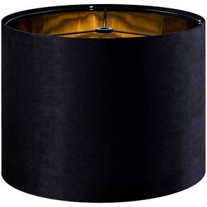 lot 19920 image: GO&SO Black Velvet Lamp Shades - 13 Top x 13 Bottom x 10 High(Spider) Medium Drum Lampshades - Traditional Fabric Lamp Shade for Table Lamps - Replacement Lampshade - Assembly Required