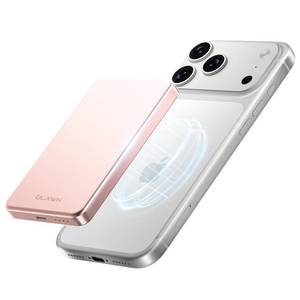 lot 20435 image: ULiXWH 10,000mAh for MagSafe Power Bank Ultra Slim, Magnetic Wireless Charger with USB-C Cable, Fast Charging Portable Battery for iPhone 17 Pro Max17 ProAir16151413, Rose Gold