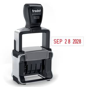lot 20444 image: Trodat 5030 Professional 4.0 Date Only Stamp, Self Inking, Impression Size 1-58�� x 38�� (Red)