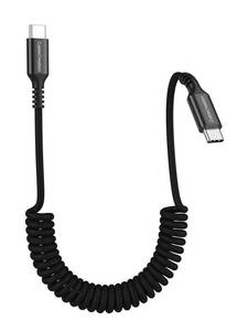 lot 20449 image: CableCreation Coiled USB C to USB C Cable, Braided Charger Cable for CarPlay & Android Auto Compatible with iPhone 16, 15, Samsung Galaxy S24  S23, Google Pixel, Tablet
